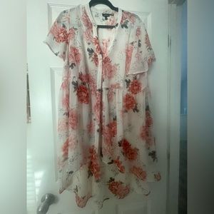 Torrid floral high-low tunic
